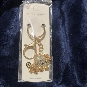 Gold Cat Bag Charm/Keychain